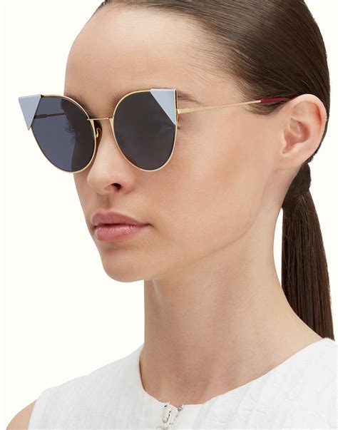 fendi lei pink gold metal sunglasses|Fendi rimless sunglasses.